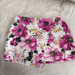 Floral Pink Mini Skort